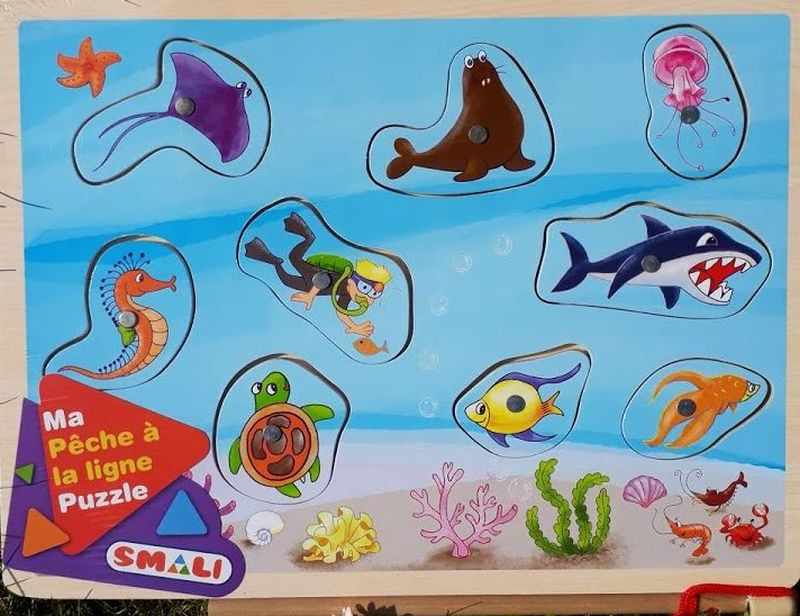 Jeu-puzzle pêche à la ligne