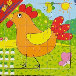 Puzzle en bois 'la poule' 