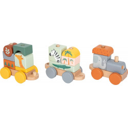 Train de cubes en bois "Safari" 