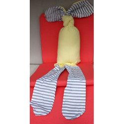 Peluche Gros Lapin jaune avec des rayures Rosso Jaune 