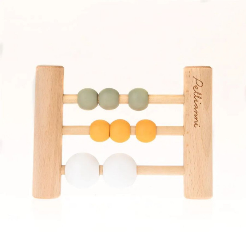 Boulier en bois-Jaune Boulier en bois-Jaune