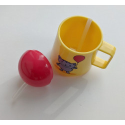 Tasse avec paille 'Tiny Cat' 12 mois + 