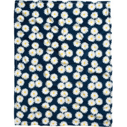 Plaid-couverture- Marguerites Printemps 