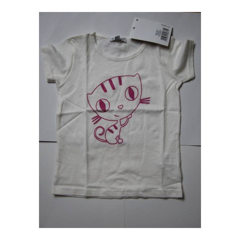 Tee-shirt blanc à motif &#039;In Extenso&#039; 18 mois