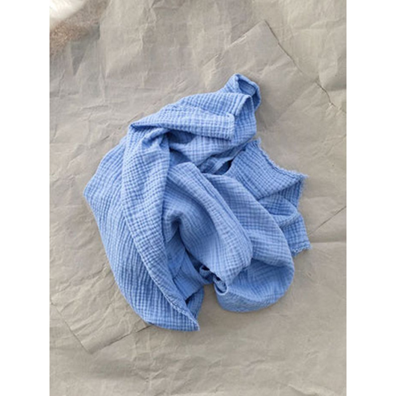 Lange bleu-mousseline de coton