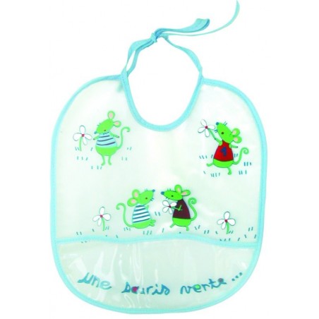 Bavoir PVC 'Une souris verte...' Plastorex