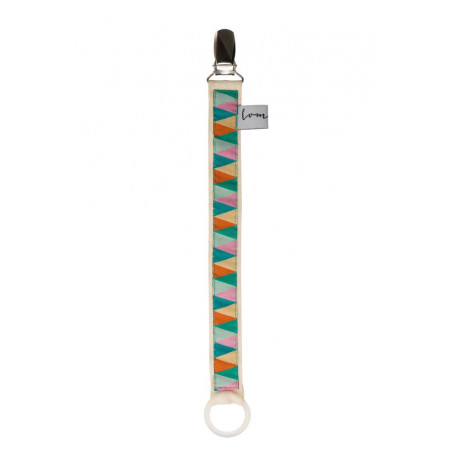 Attache sucette 'Triangles colorés'