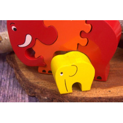 Puzzle en bois Eléphants 