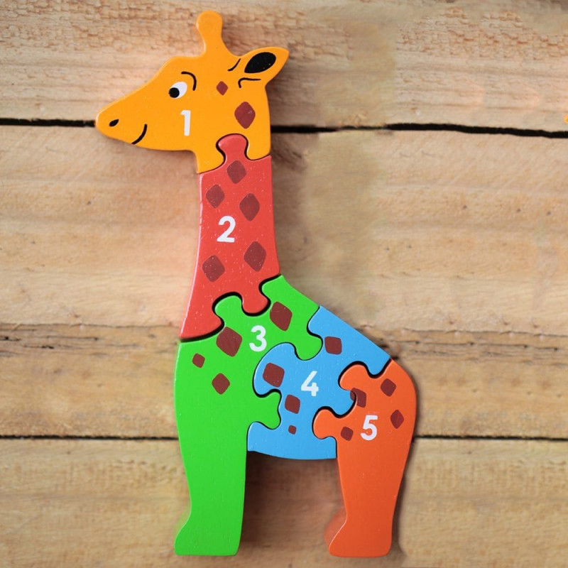 Puzzle en bois Girafe Chiffres