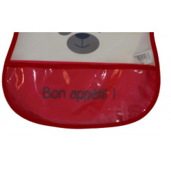 Bavoir PVC 'Bon appétit !' 