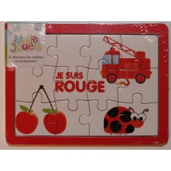 Puzzle en bois 'le rouge' 