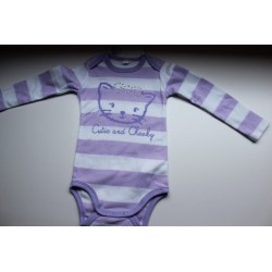 Body mauve en coton 12 mois 