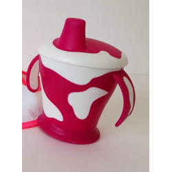 Tasse avec anses 9 mois + 'Little cow' rose 