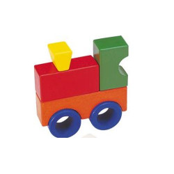 Puzzle en bois 3D 'locomotive' 