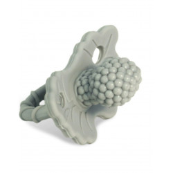 Sucette "Framboise" en gris 