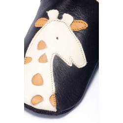 Chaussons souples en cuir 'Girafe'  6-12 mois 