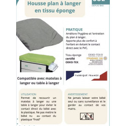 Housse de matelas à langer Eponge Rouge 