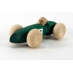 Voiture '3' en bois  vert