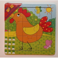 Puzzle en bois 'la poule' 