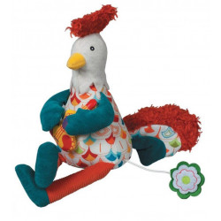 Peluche musicale 'Bob le Coq et sa guitare' 