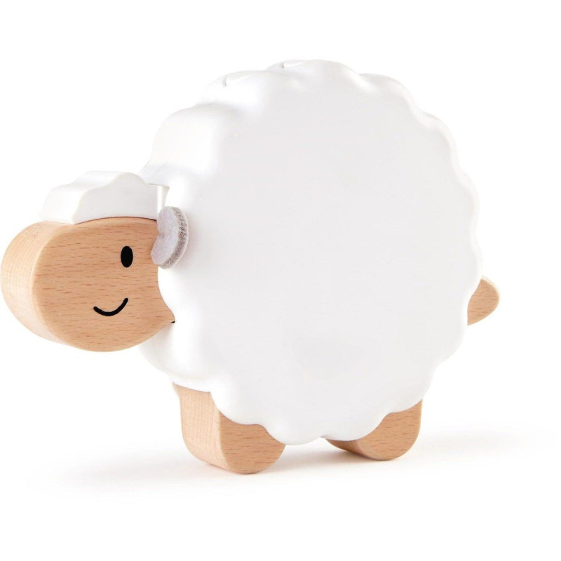 Veilleuse musicale en bois rechargeable &quot;mouton&quot;