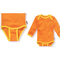 Body avec pressions d'extension 10-24 mois orange 