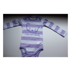 Body mauve en coton 12 mois 