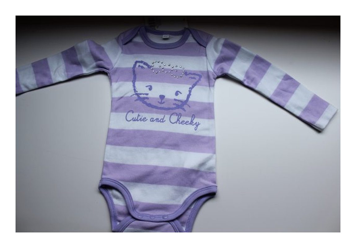 Body mauve en coton 12 mois