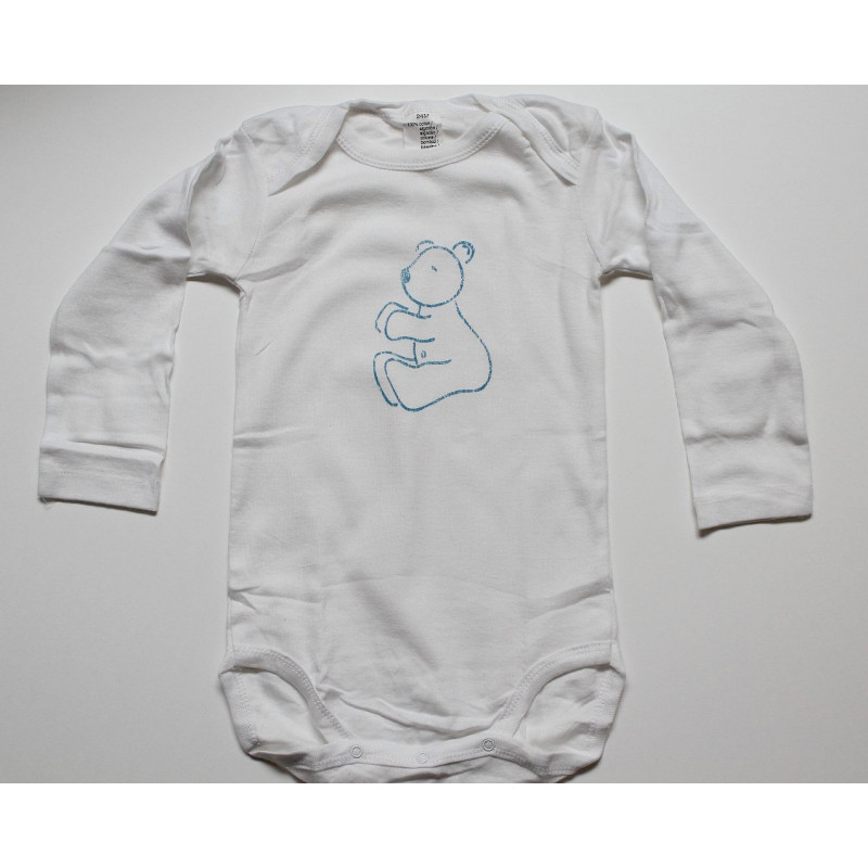 Body blanc à motif 24 mois Body blanc à motif 24 mois