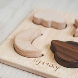 Puzzle en bois 4 pièces-Astres 