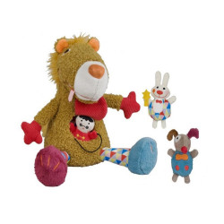 Peluche d'activités 'Marcel Le Lion' + 3 accessoires 