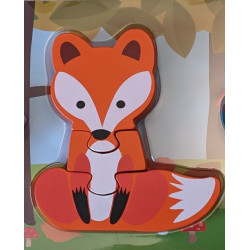 Ensemble de 4 puzzles en bois "Les animaux de la forêt"" 