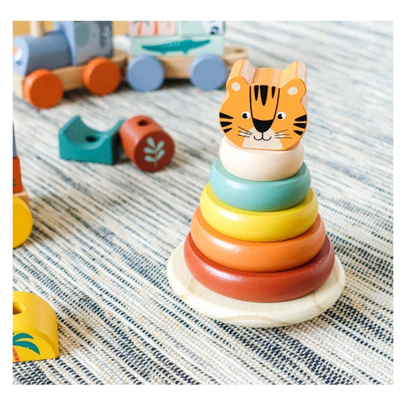 Tigre en bois à empiler Tigre en bois à empiler