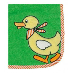 Bavoir vert motif : canard 