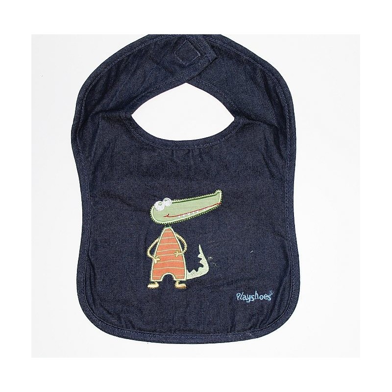 Bavoir coton (jeans) motif 'croco' Bavoir coton (jeans) motif 'croco'