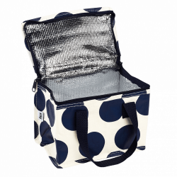 Sac pique-nique isotherme "Pois bleus marine" 