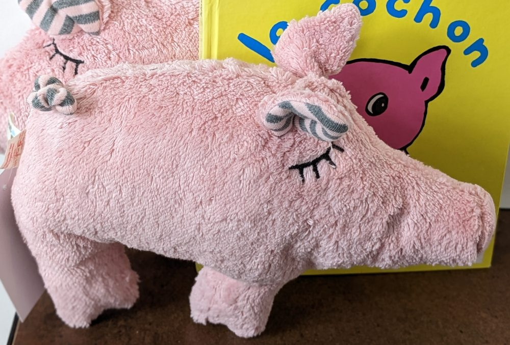 Doudou bio cochon 27 cm