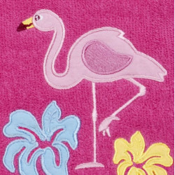 Gant de toilette en coton  'Flamant Rose' 