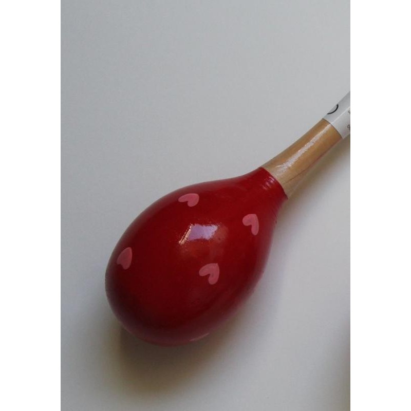 Maracas 'coeurs roses' tout en bois Maracas 'coeurs roses' tout en bois