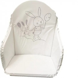 Coussin de chaise haute Lapin gris 