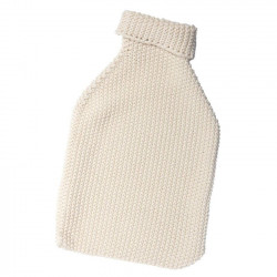 Bouillotte en caoutchouc avec housse en coton - 0.8 L - Cœur - Gris