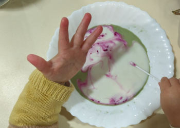 Le lait magique, une très joli expérience